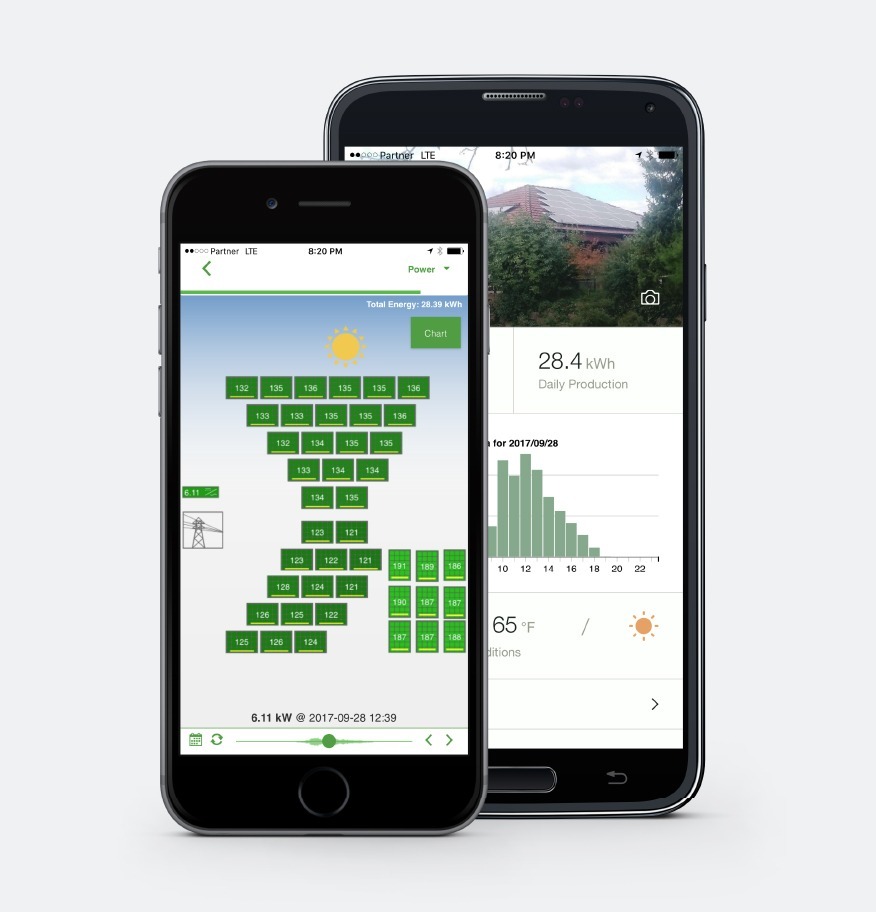 Tigo smart module operation app screenshot